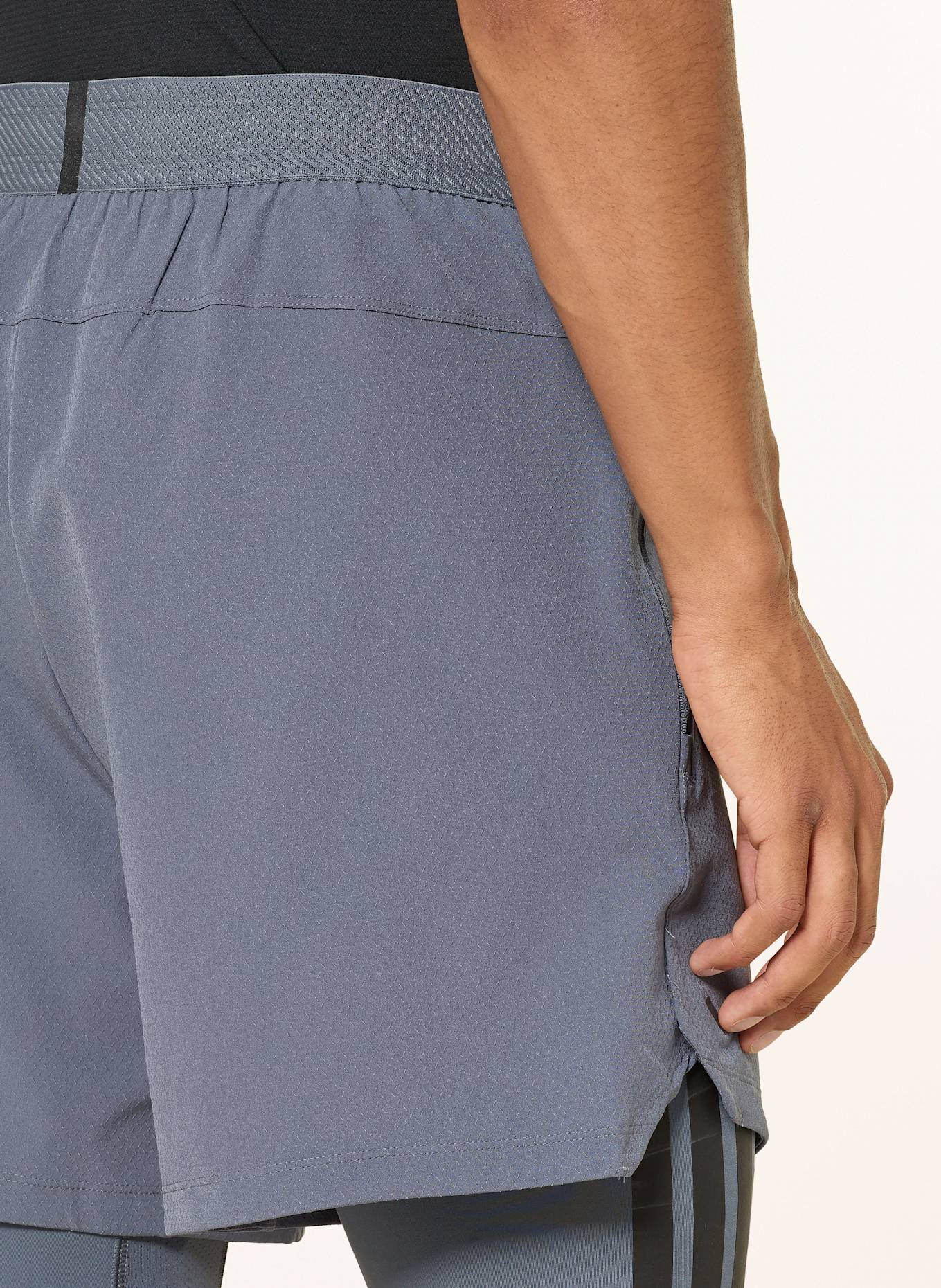 adidas 2-in-1-Trainingsshorts POWER: BLAUGRAU