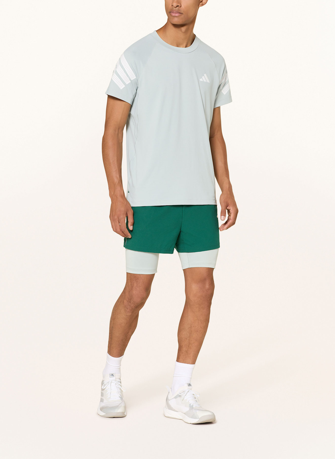 adidas T-Shirt ICON 3 STRIPES: HELLGRÜN