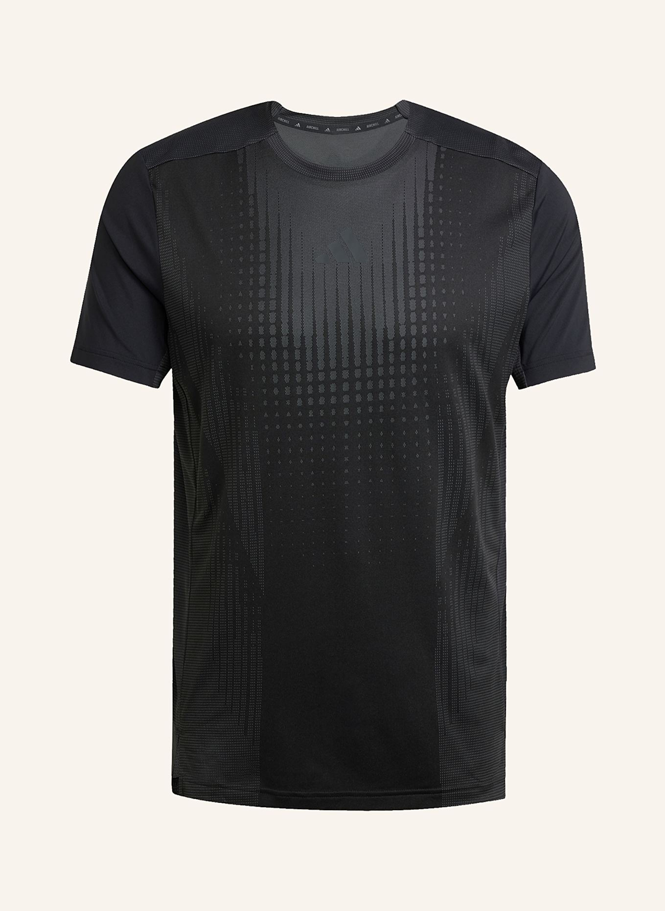 adidas T-Shirt AIRCHILL: SCHWARZ/ DUNKELGRAU