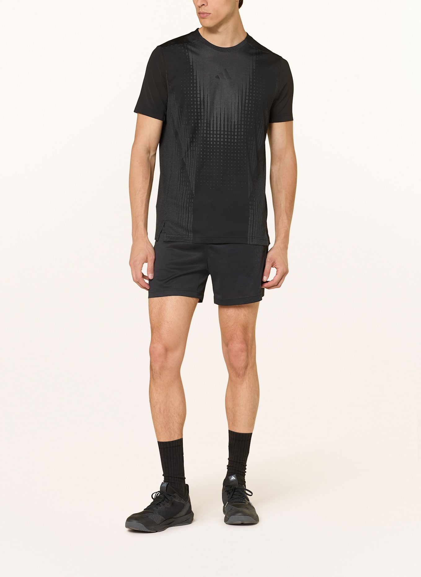 adidas T-Shirt AIRCHILL: SCHWARZ/ DUNKELGRAU