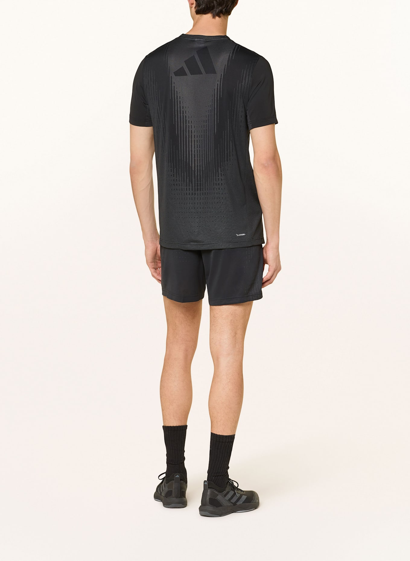 adidas T-Shirt AIRCHILL: SCHWARZ/ DUNKELGRAU