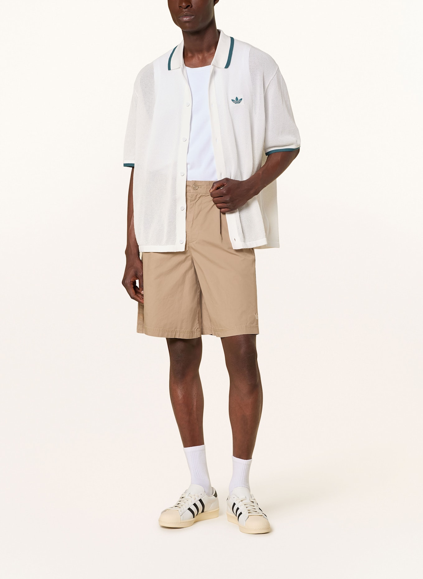 adidas Originals Szorty ORIGINALS WIDE LEG regular fit: BEŻOWY