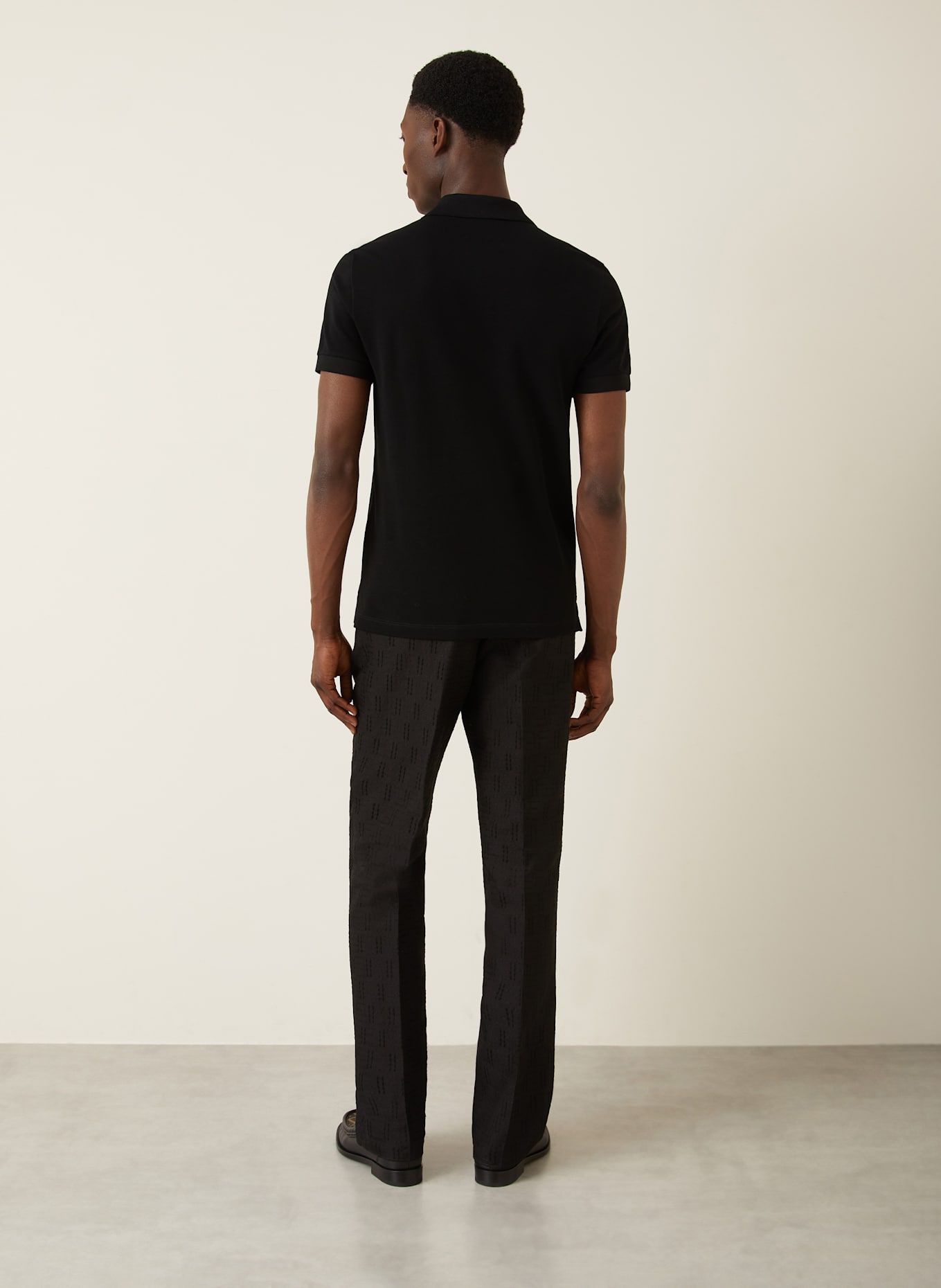 FENDI Piqué-Poloshirt Regular Fit: SCHWARZ