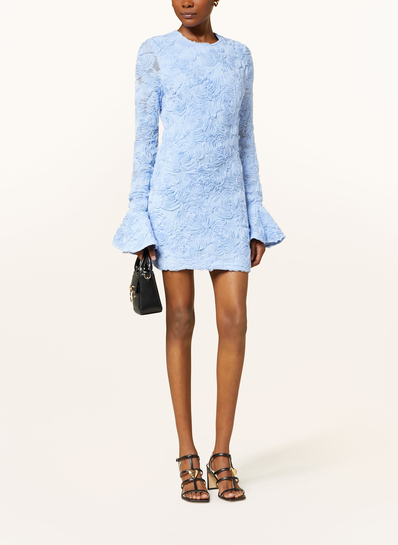 ROTATE Cocktailkleid mit Cut-out: HELLBLAU