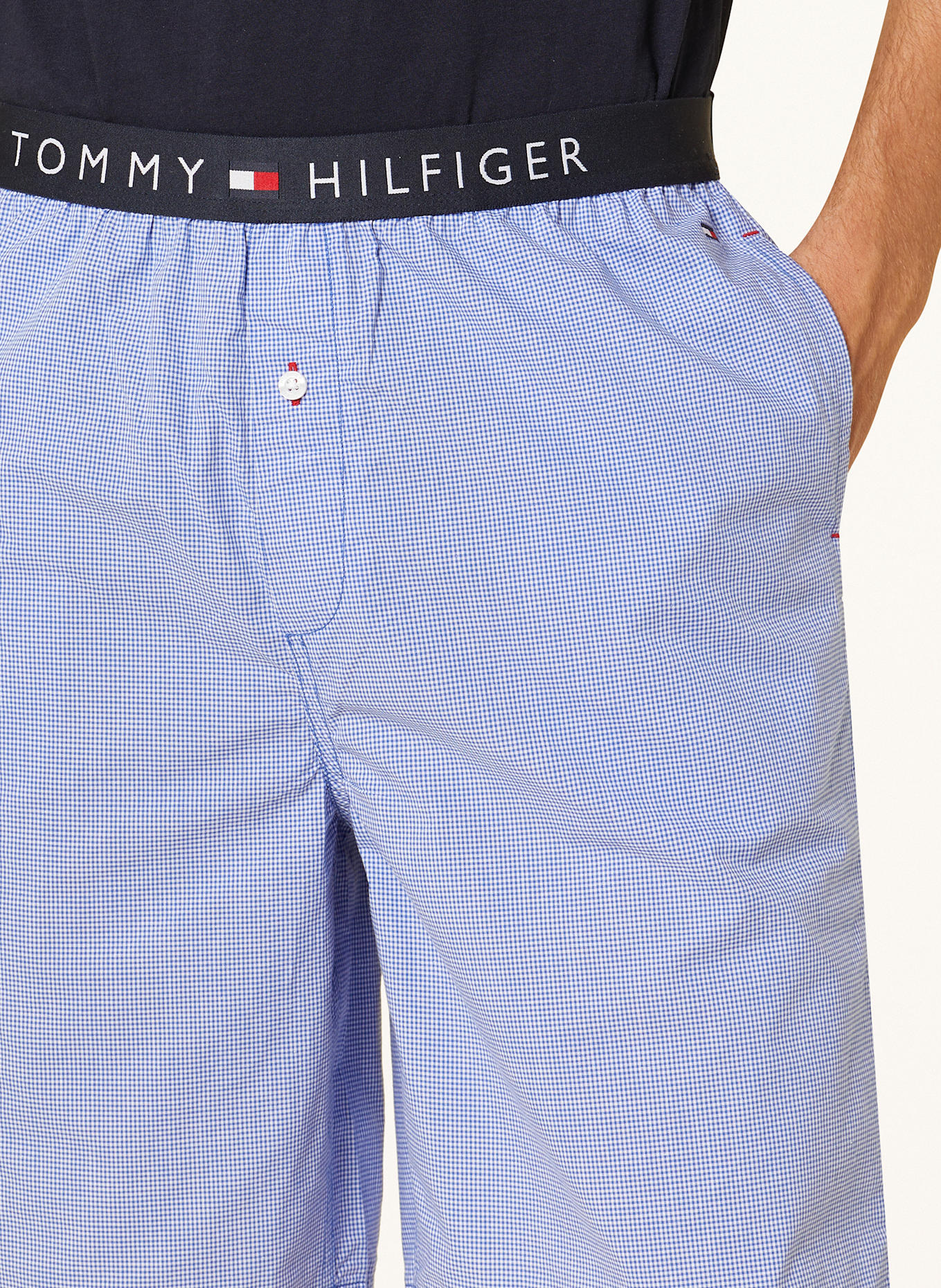 TOMMY HILFIGER Shorty-Schlafanzug: DUNKELBLAU / HELLBLAU