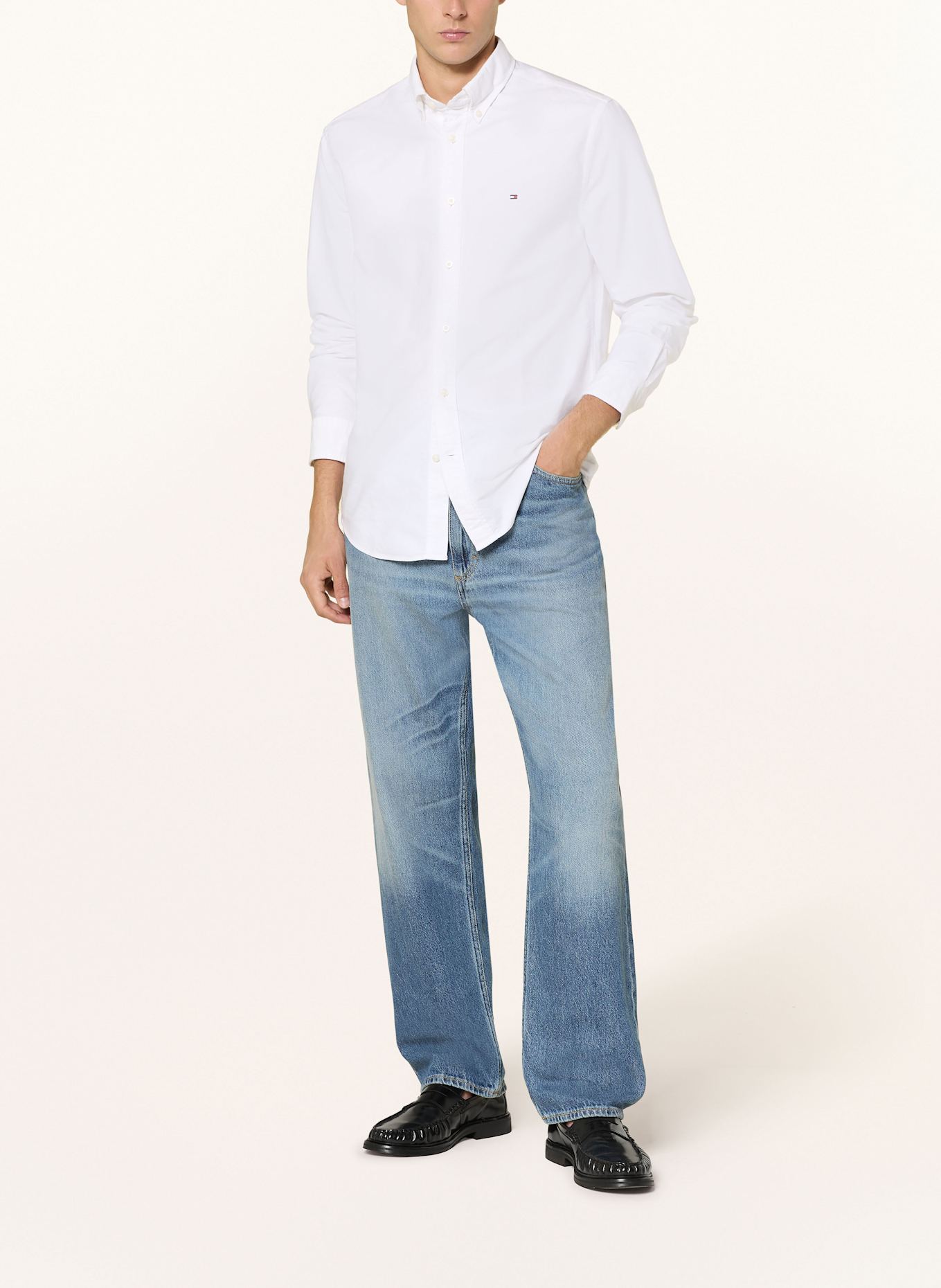 TOMMY HILFIGER Koszula oxford regular fit: BIAŁY (Obrazek 2)