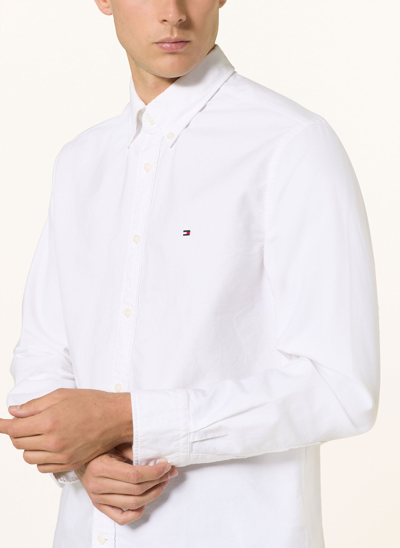 TOMMY HILFIGER Koszula oxford regular fit: BIAŁY (Obrazek 5)