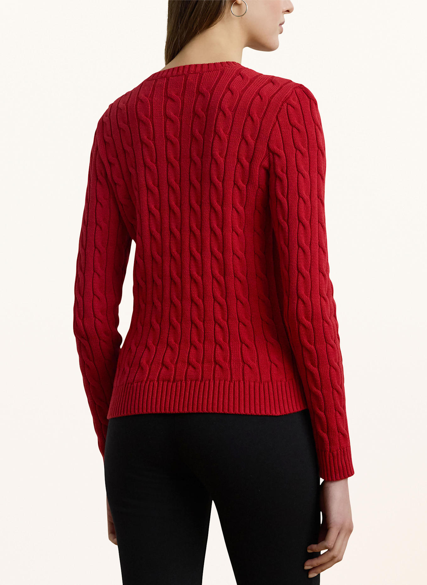 LAUREN RALPH LAUREN Pullover mit Glitzergarn: ROT