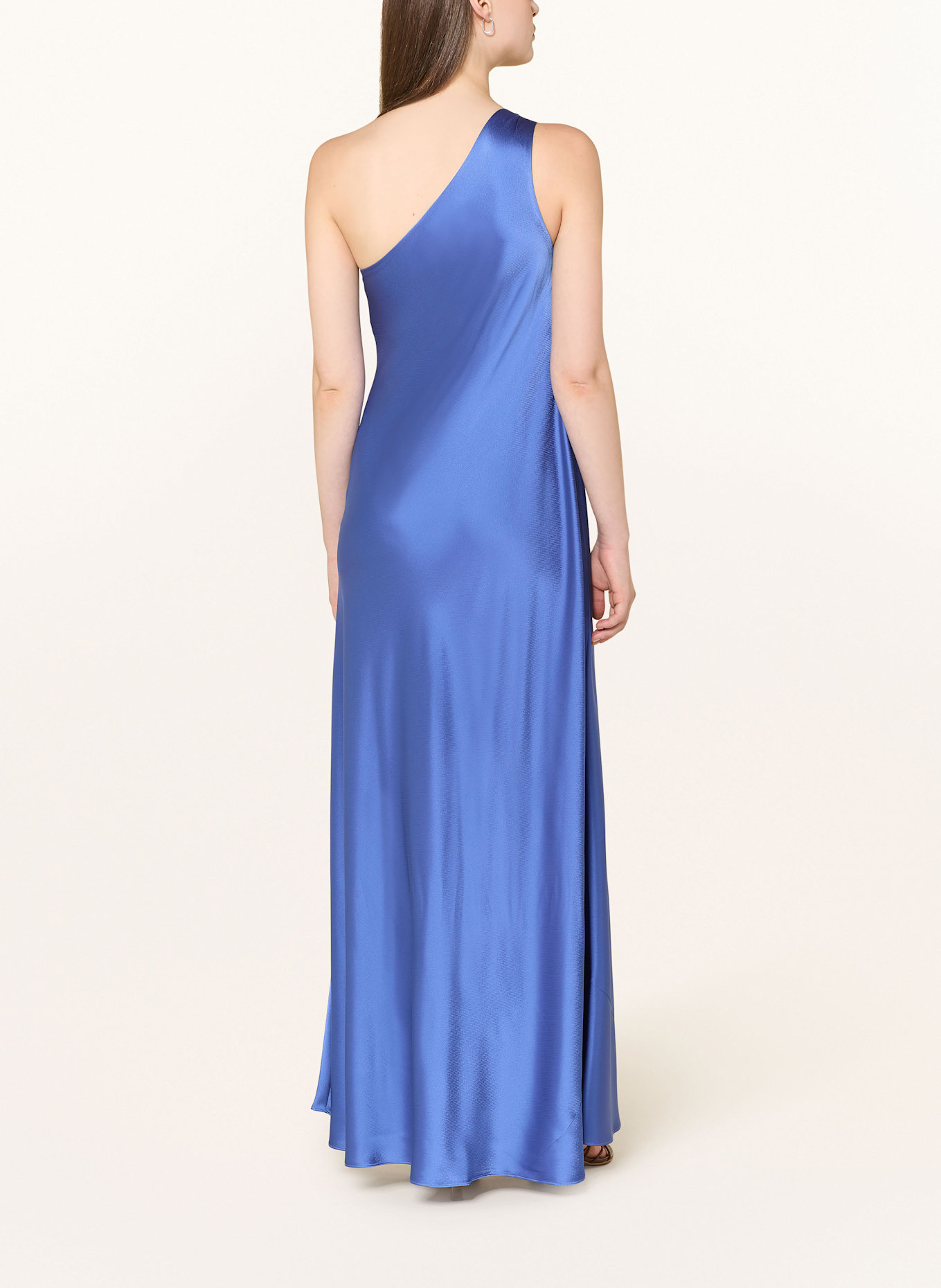 LAUREN RALPH LAUREN One-Shoulder-Kleid ELZIRA aus Satin: BLAU