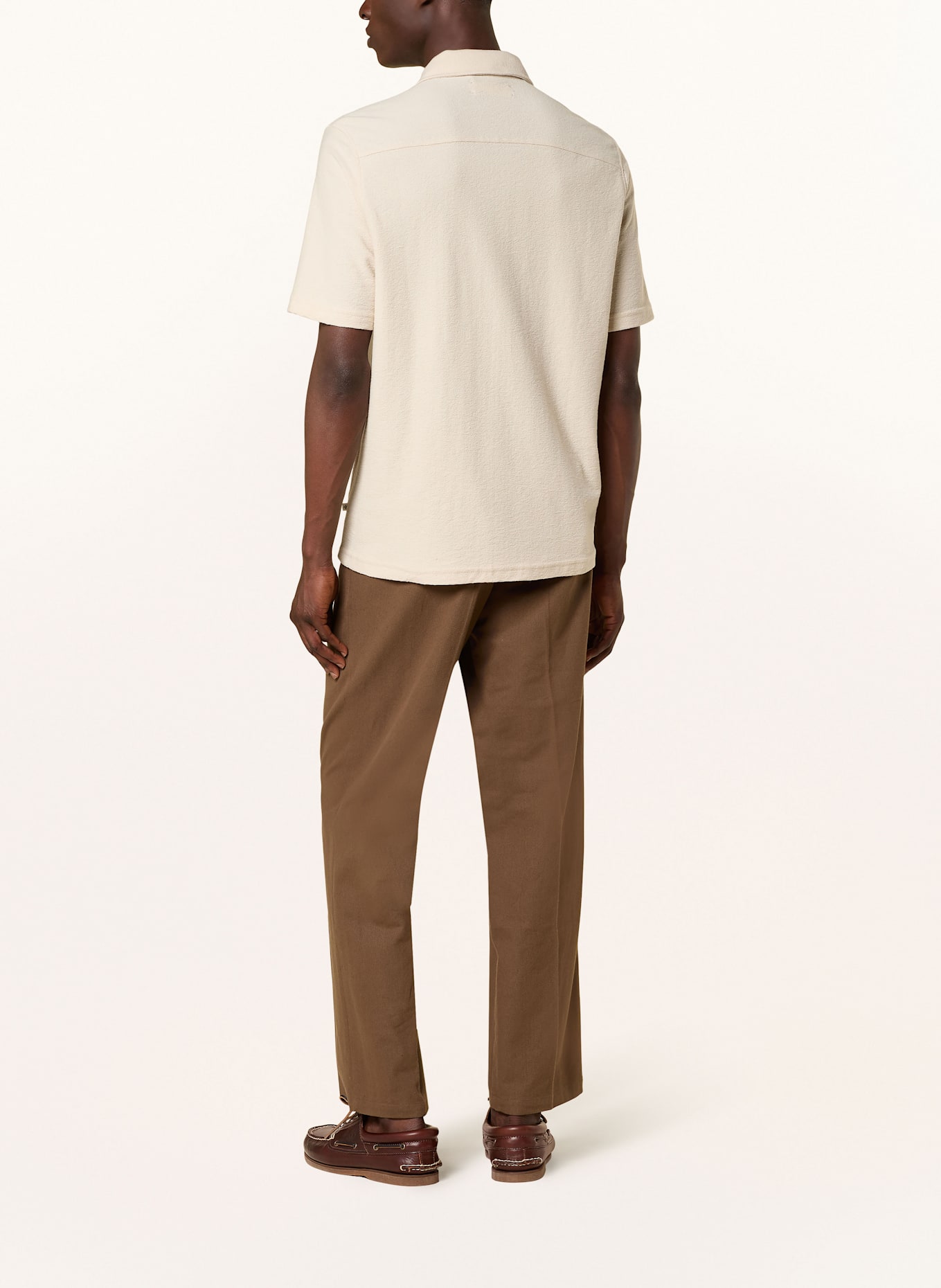 SAMSØE  SAMSØE Short-sleeved shirt KVISTBRO comfort fit: BEIGE