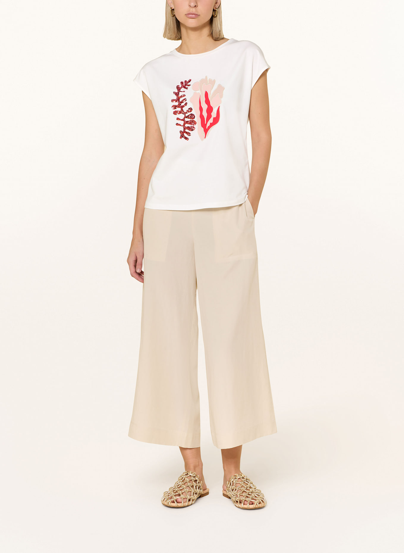 comma Tričko s flitry: BÍLÁ