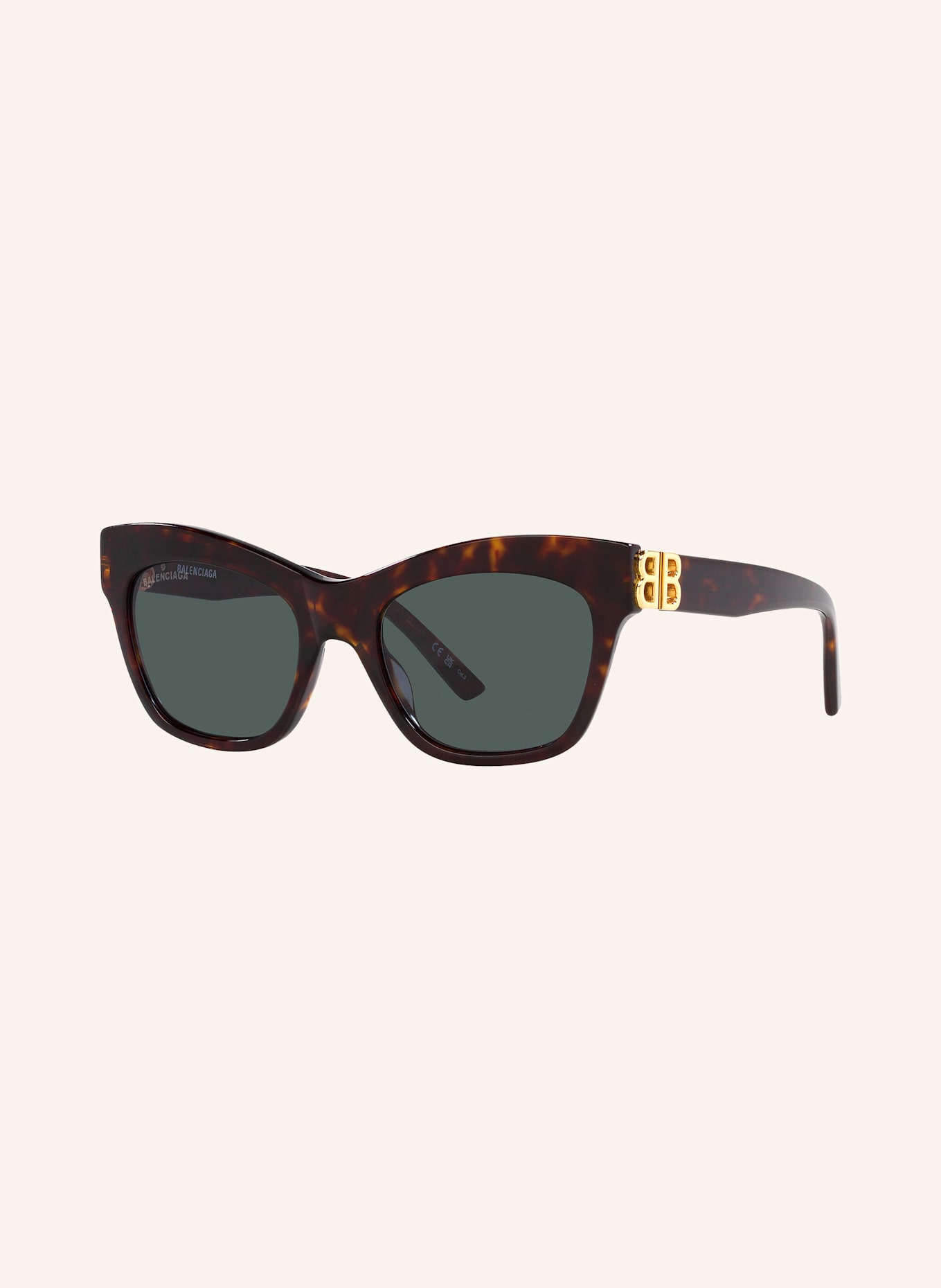 BALENCIAGA Okulary przeciwsłoneczne BB0132S: 1800J1 – HAVANA / ZIELONY