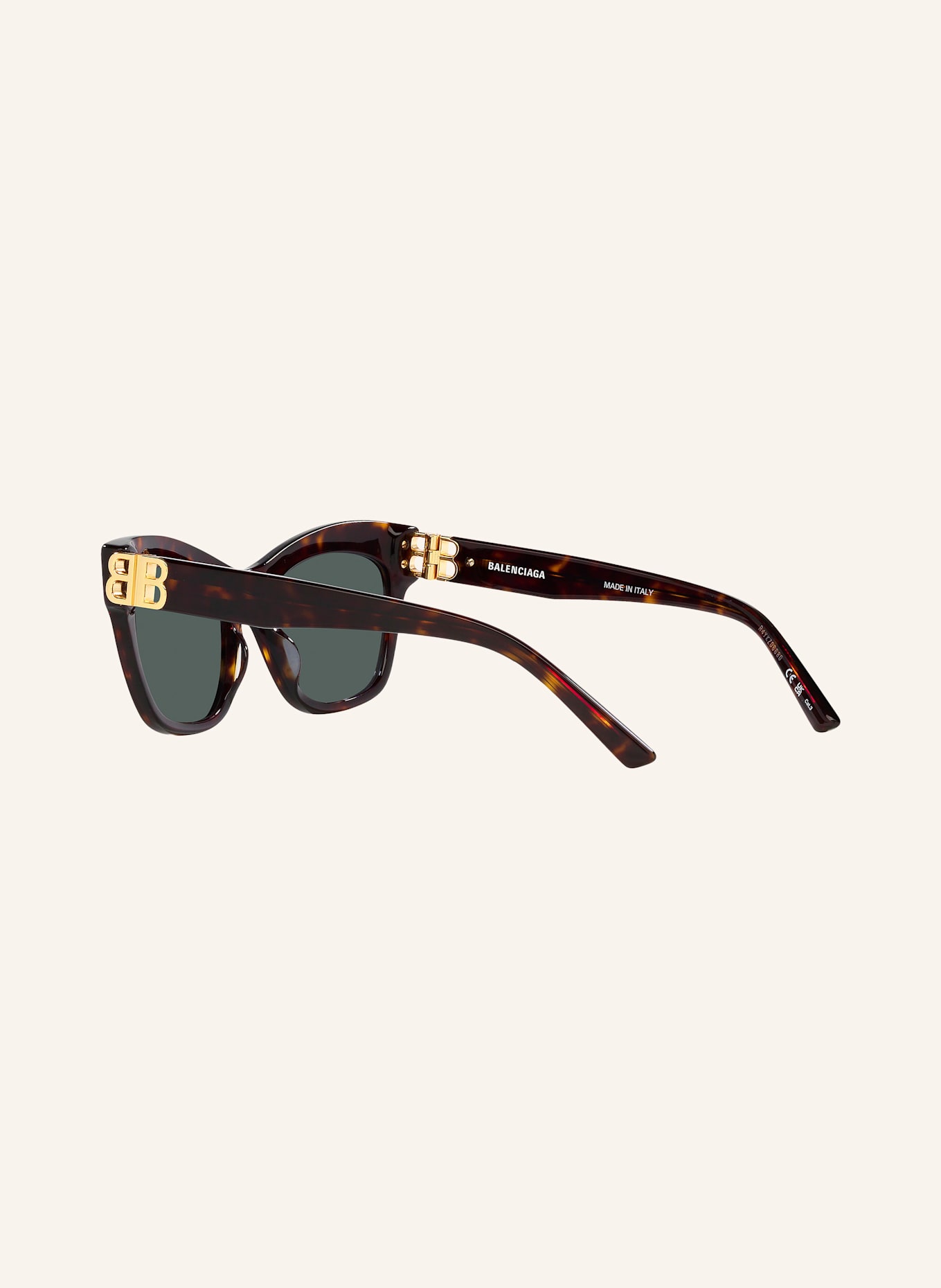 BALENCIAGA Okulary przeciwsłoneczne BB0132S: 1800J1 – HAVANA / ZIELONY