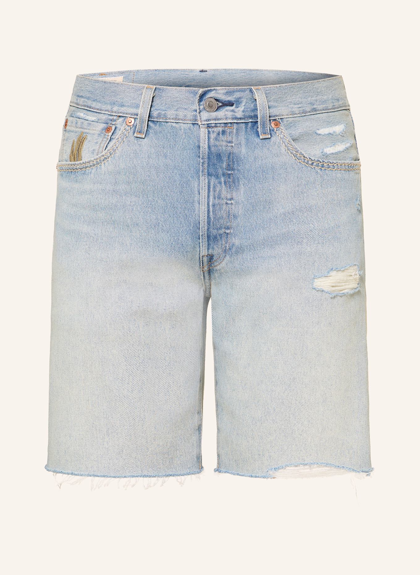 Levi's® Jeansshorts 501 Regular Fit: 57 Light Indigo - Worn In