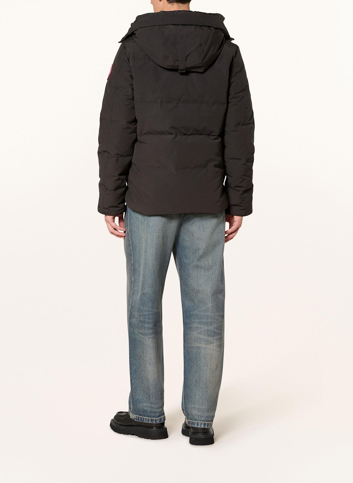 CANADA GOOSE Péřová bunda MACMILLAN: ČERNÁ