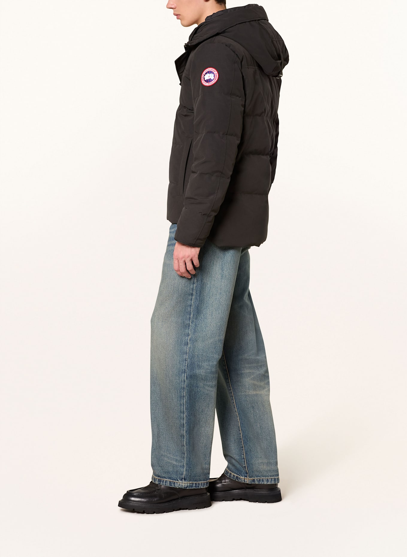 CANADA GOOSE Péřová bunda MACMILLAN: ČERNÁ