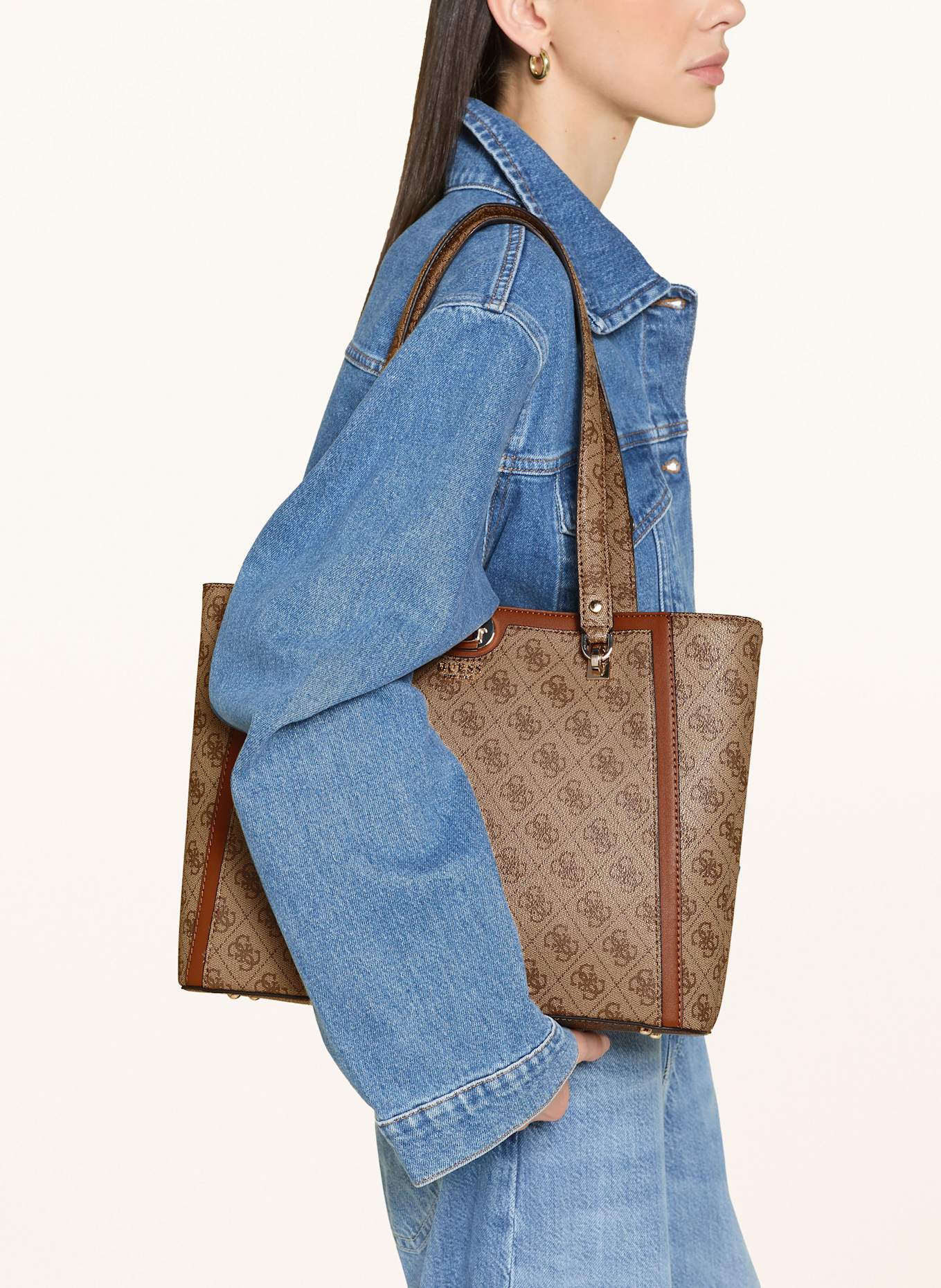 GUESS Shopper ORLINA: HELLBRAUN/ COGNAC/ BRAUN