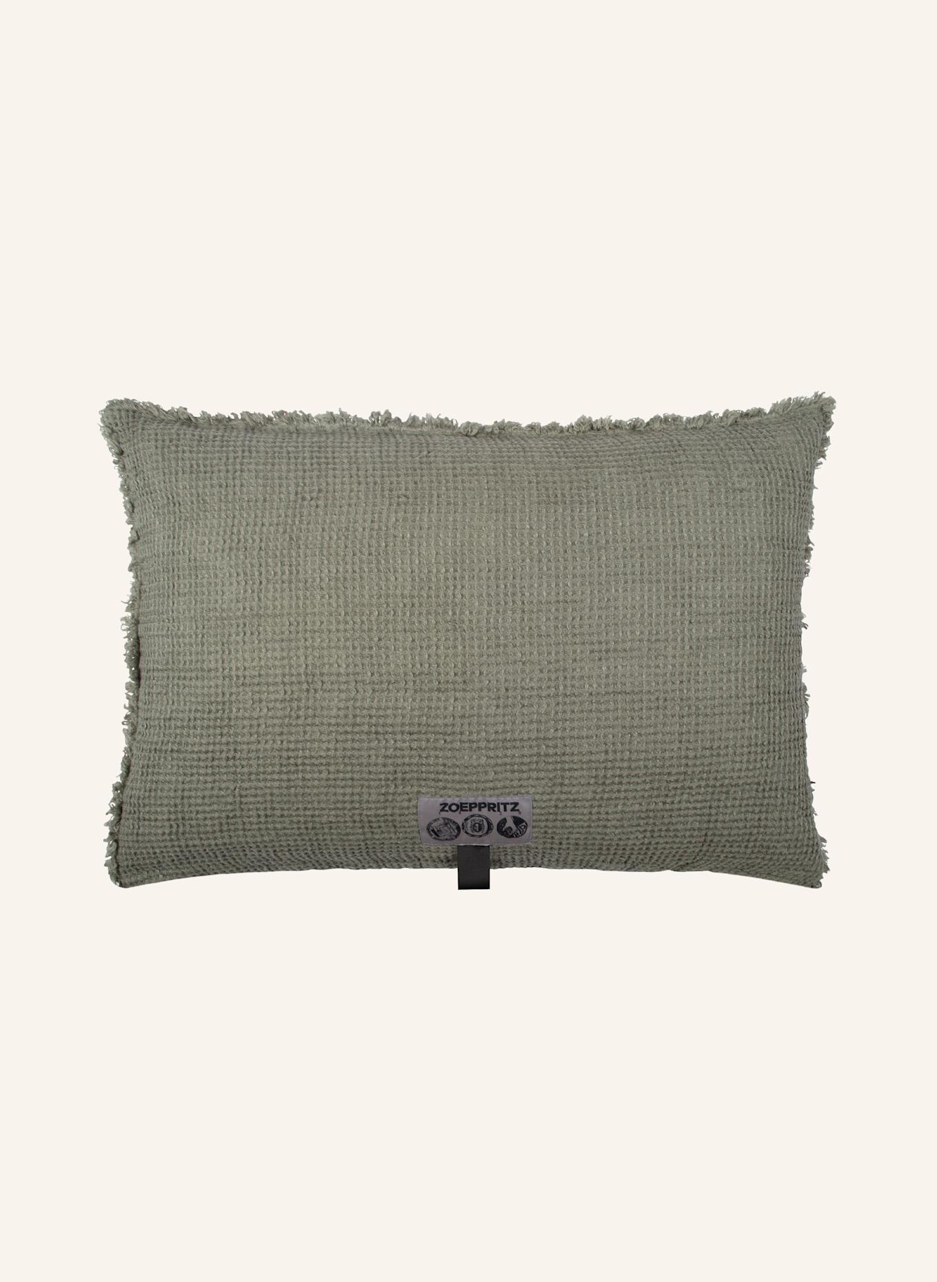 zoeppritz Dekokissenhülle HONEYBEE aus Leinen: DUNKELGRÜN