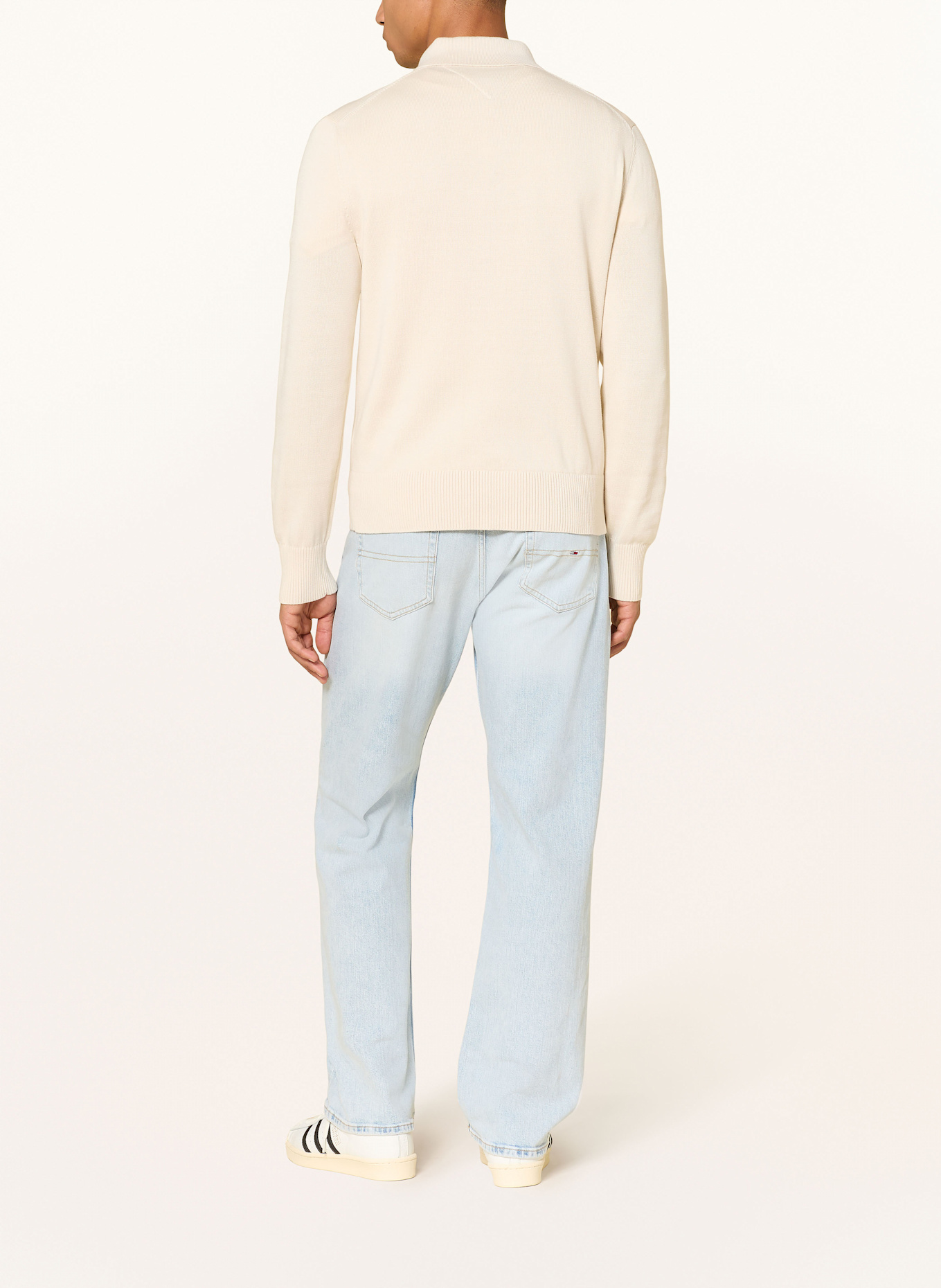 TOMMY JEANS Strick-Poloshirt: BEIGE