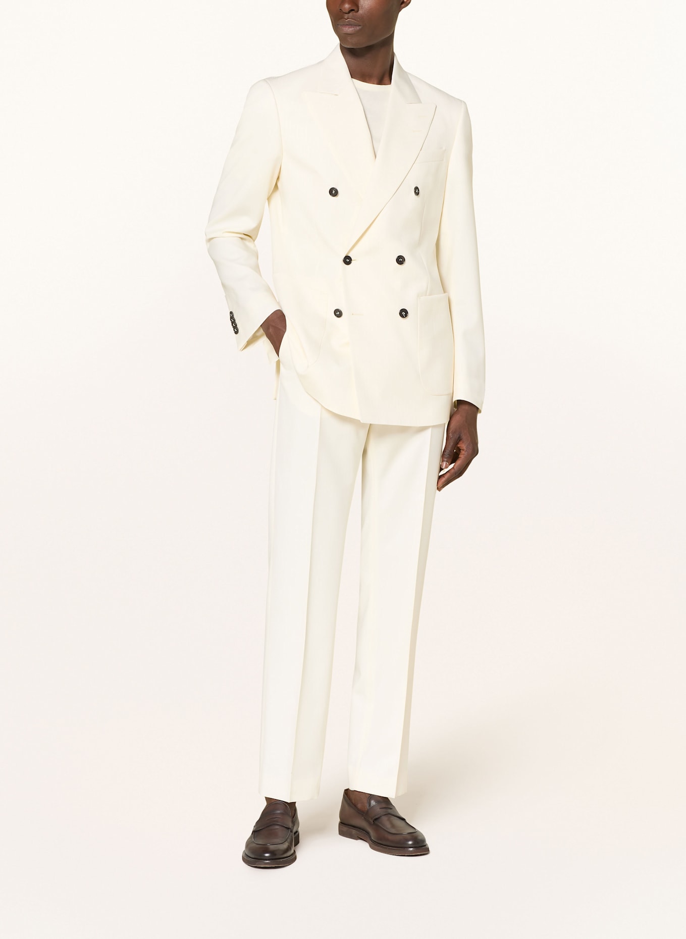 TIGER OF SWEDEN Spodnie garniturowe TENSER regular fit: 06A Ivory White