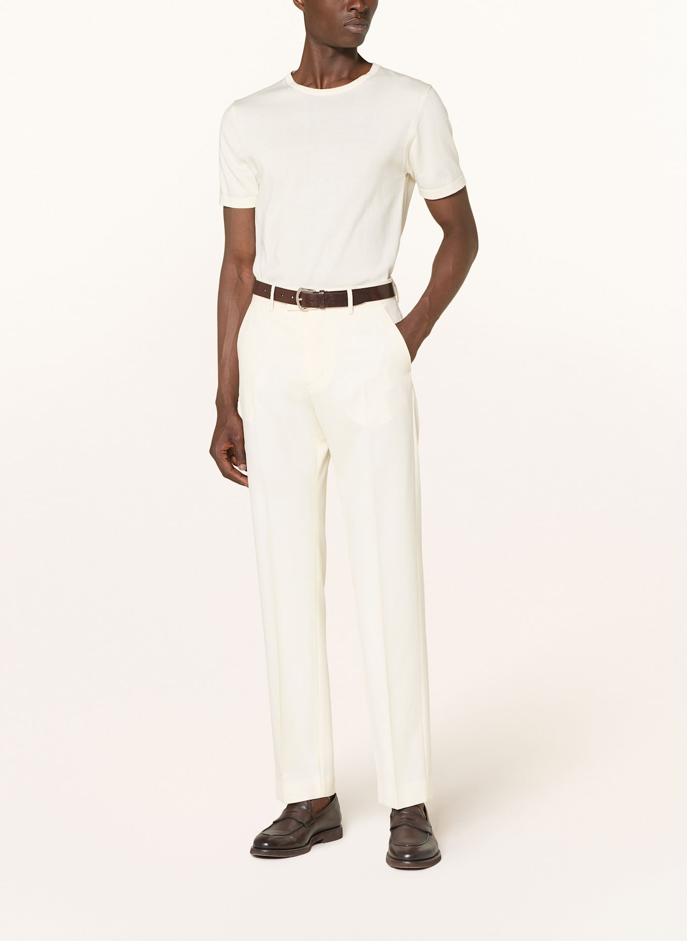 TIGER OF SWEDEN Spodnie garniturowe TENSER regular fit: 06A Ivory White