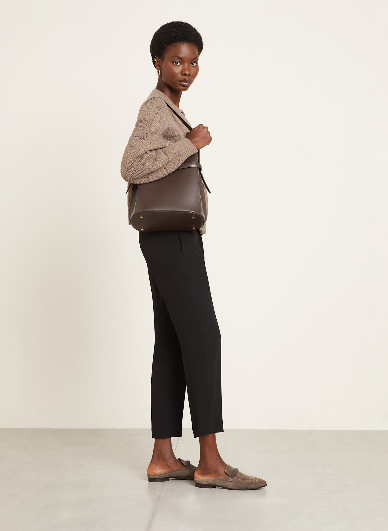 BRUNELLO CUCINELLI 7/8-Hose mit Seide: SCHWARZ