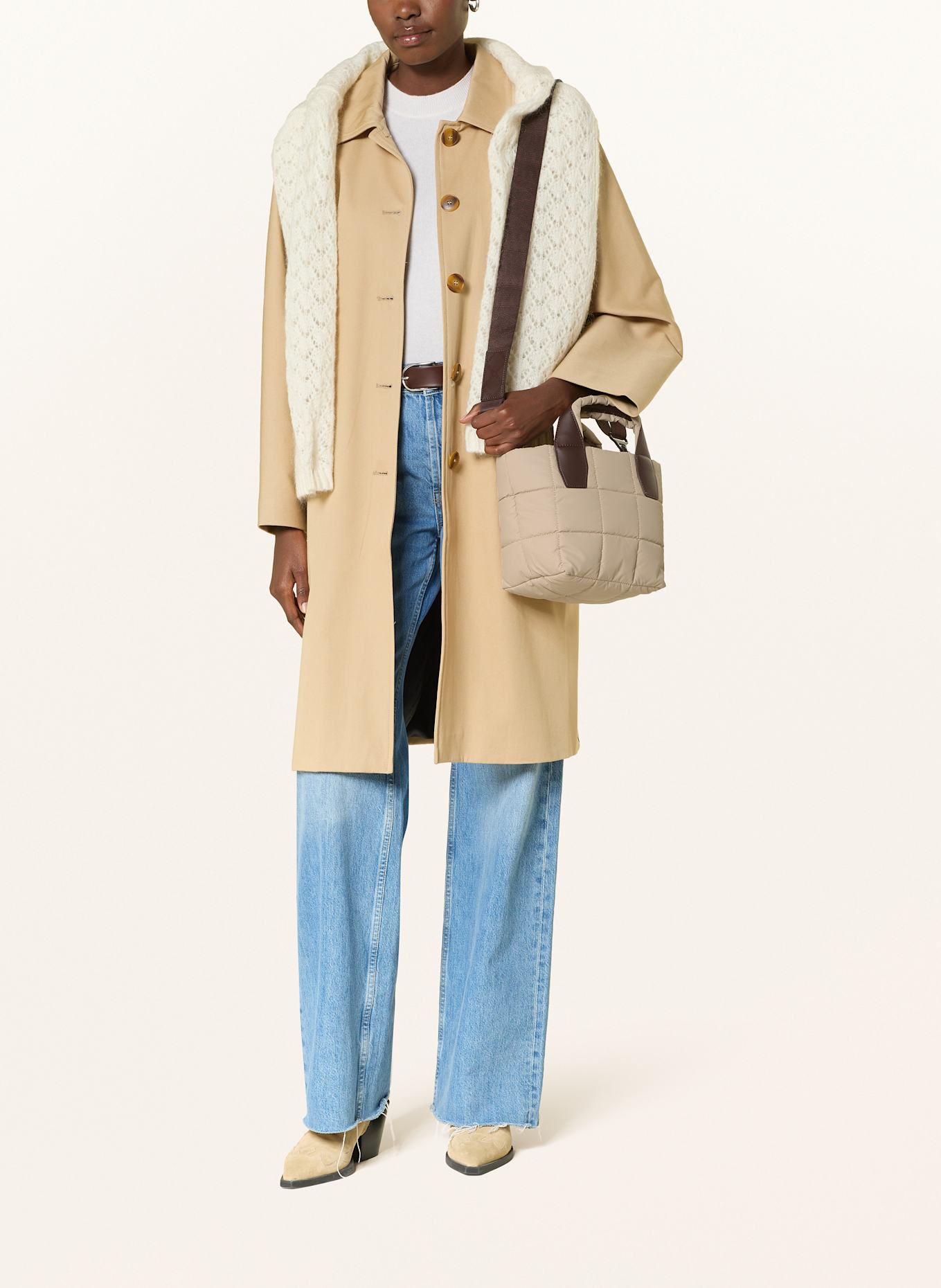 Vee Collective PORTER MINI TOTE handbag with pouch: CREAM