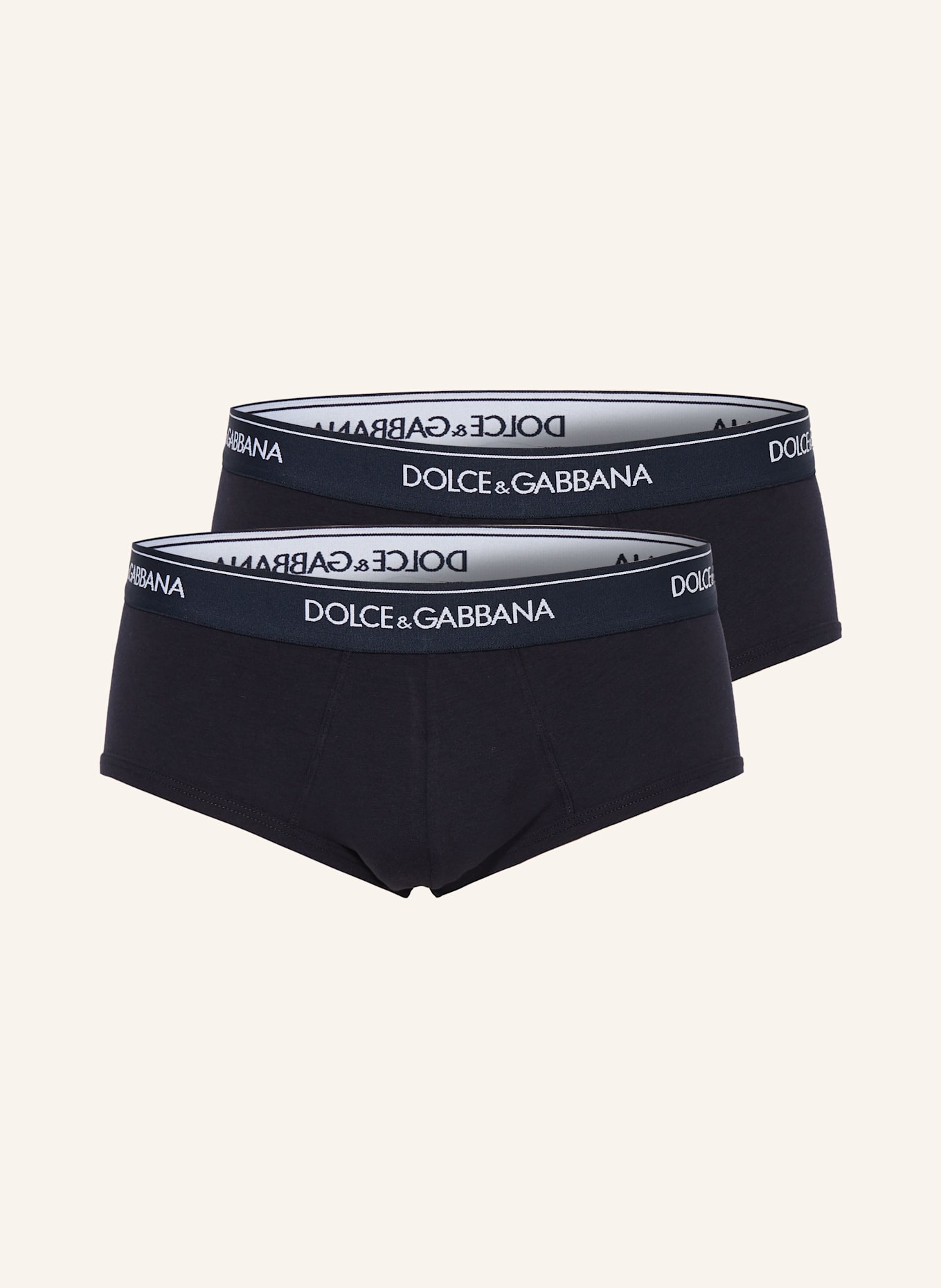 DOLCE & GABBANA Slipové kalhotky, 2 kusy v balení : TMAVĚ MODRÁ