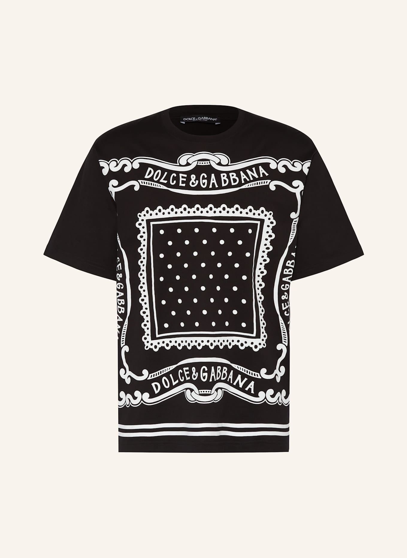 DOLCE & GABBANA T-Shirt: SCHWARZ/ WEISS