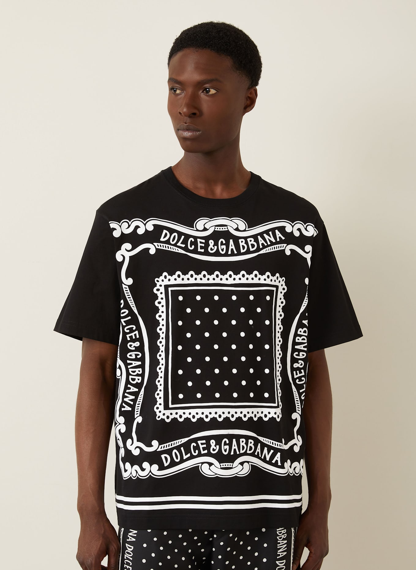 DOLCE & GABBANA T-Shirt: SCHWARZ/ WEISS