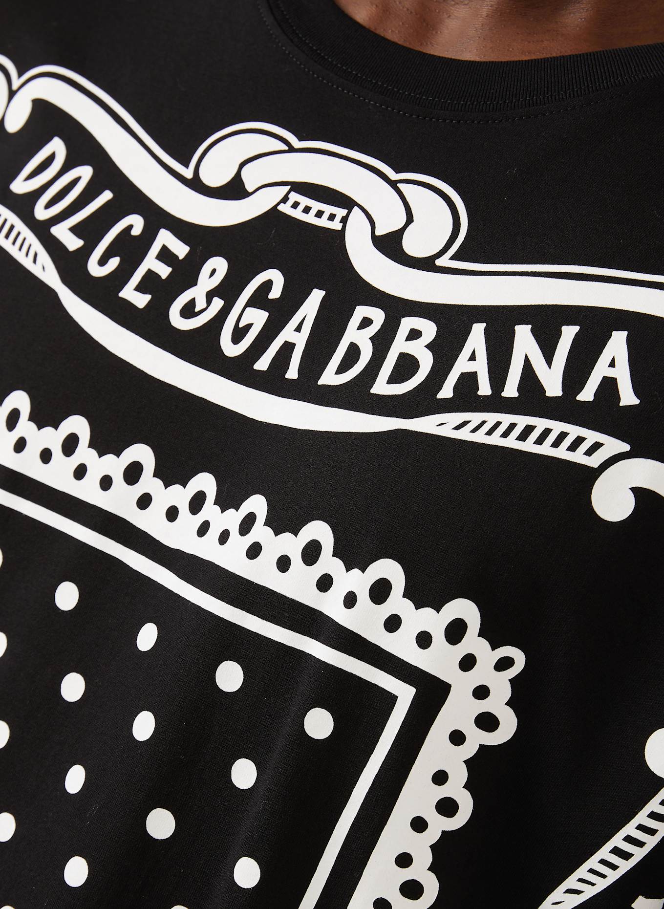 DOLCE & GABBANA T-Shirt: SCHWARZ/ WEISS