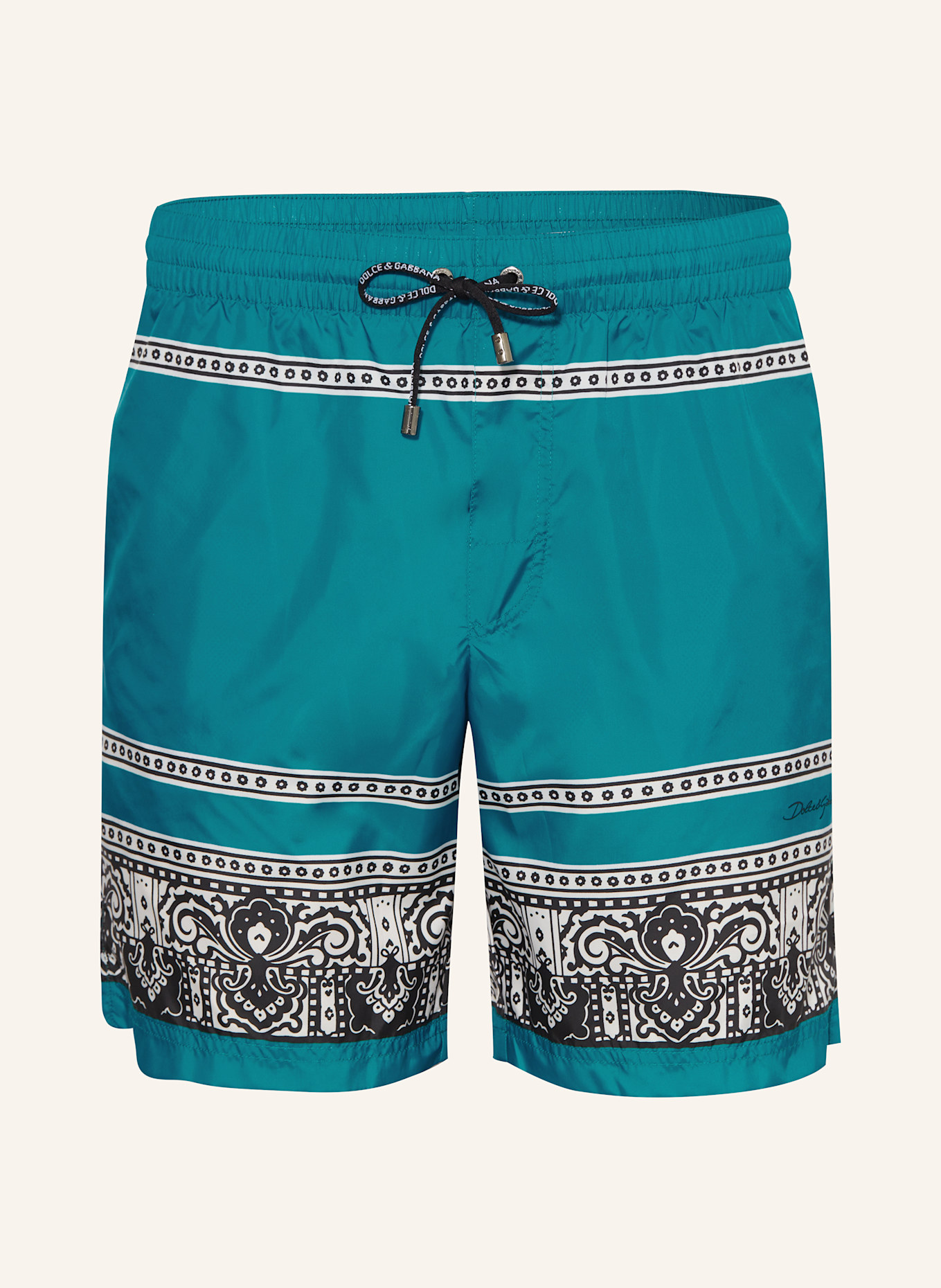 DOLCE & GABBANA Badeshorts: NEONBLAU / SCHWARZ / WEISS