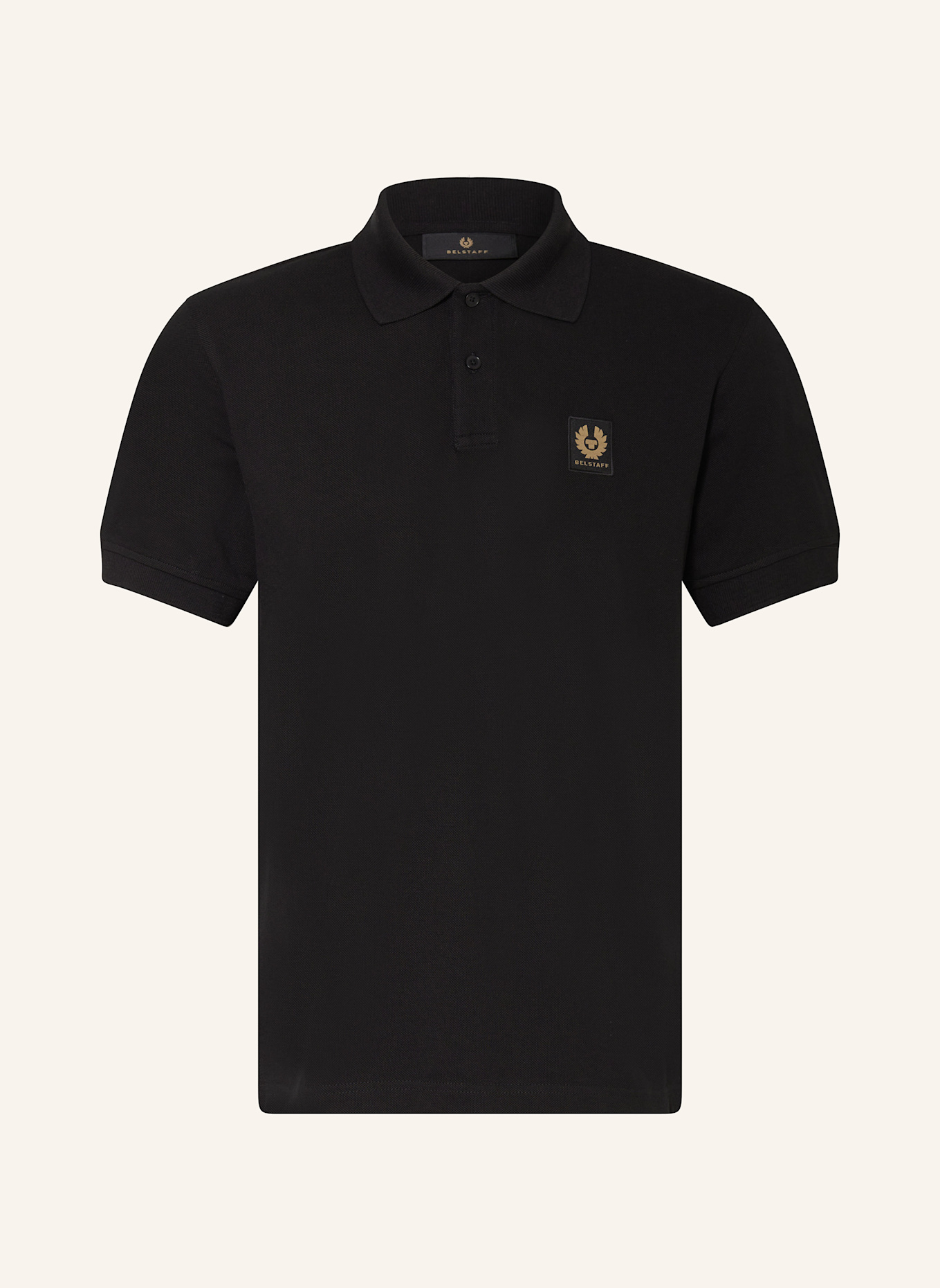 BELSTAFF Piqué-Poloshirt: SCHWARZ