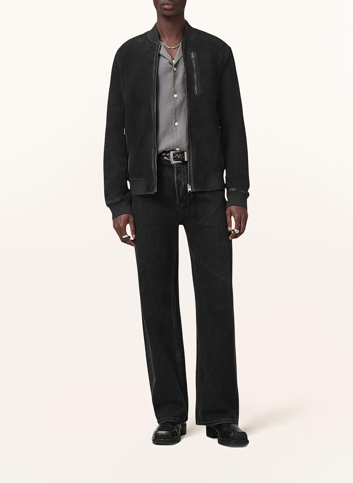 ALLSAINTS Lederjacke KEMBLE: SCHWARZ