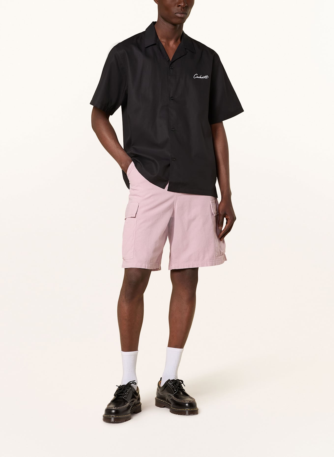 carhartt WIP Resorthemd DELRAY Loose Fit: SCHWARZ