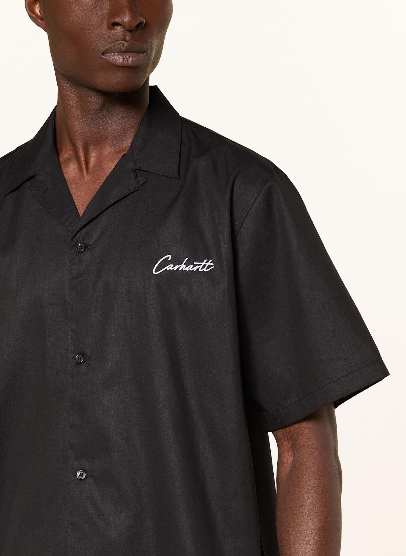 carhartt WIP Resorthemd DELRAY Loose Fit: SCHWARZ