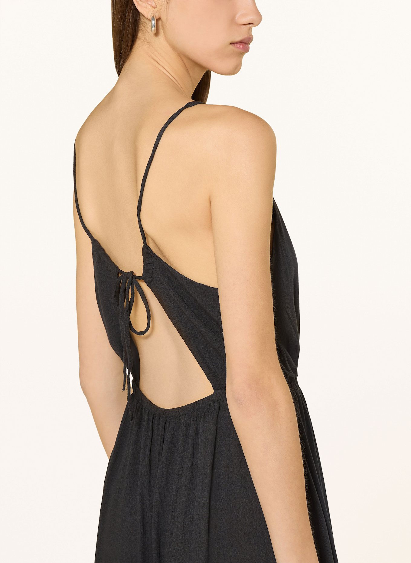 ICHI Musselinkleid IHMARRAKECH: SCHWARZ