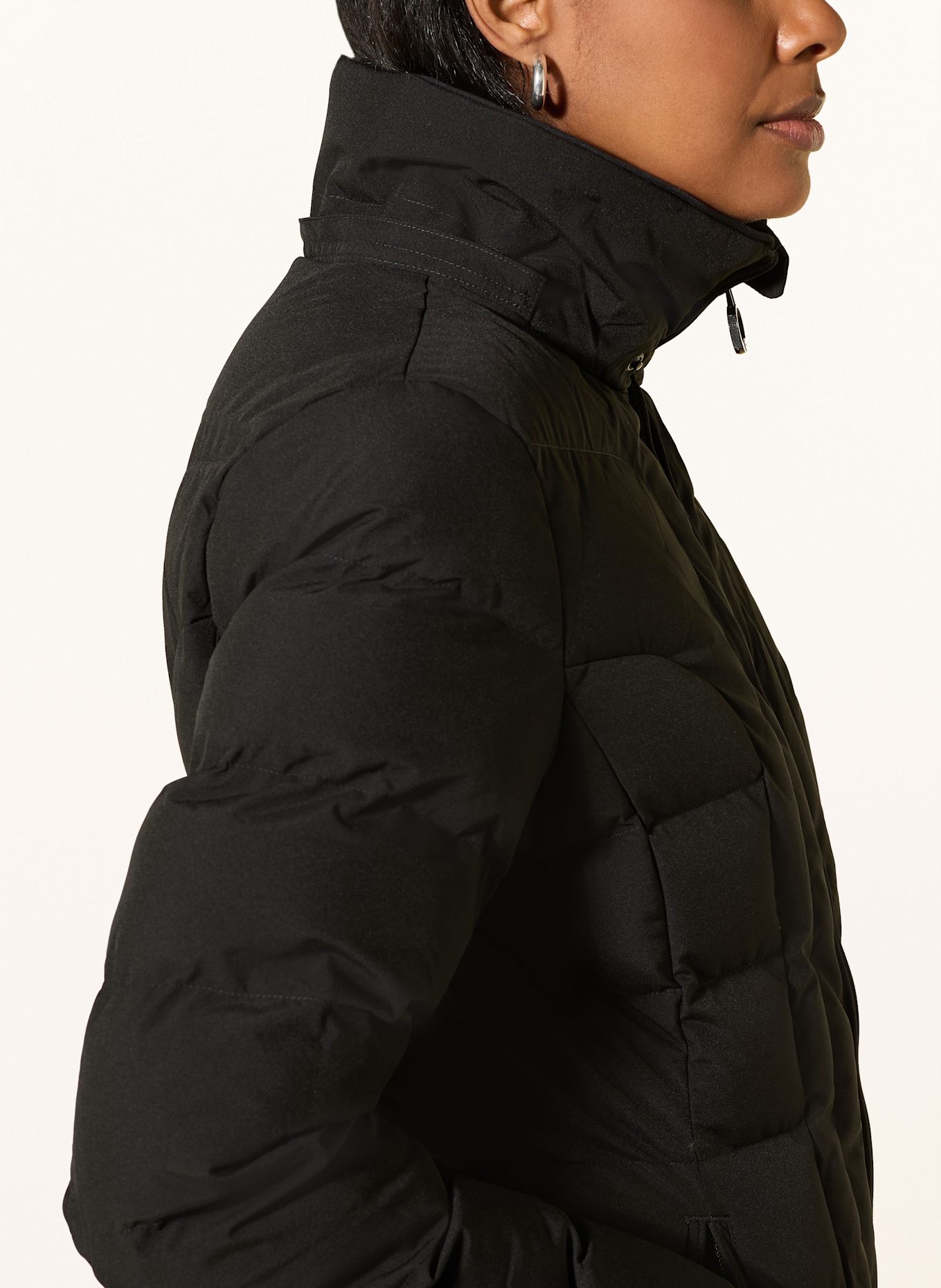 WELLENSTEYN Steppjacke BELVITESSE SHORT mit abnehmbarem Kunstpelz: SCHWARZ