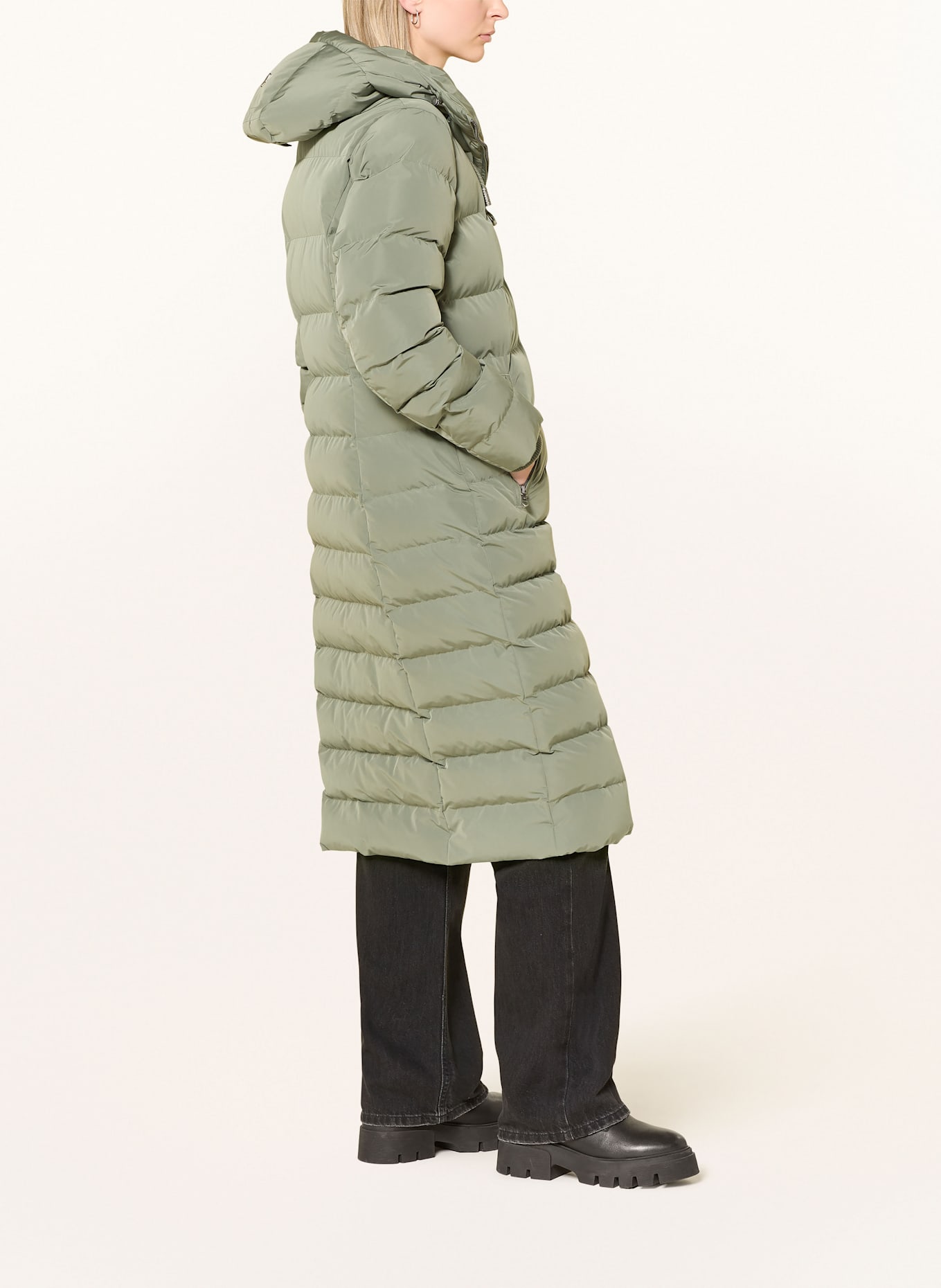 WELLENSTEYN Steppmantel CORDOBA LONG: HELLGRÜN