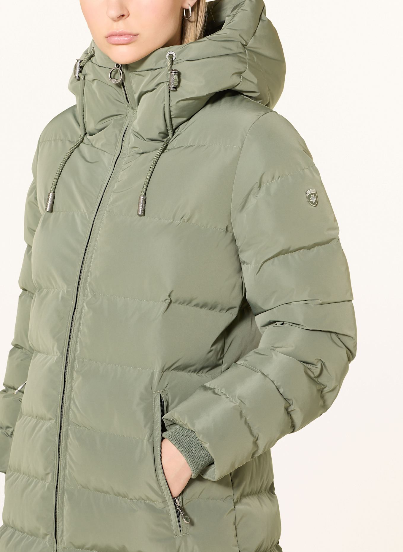 WELLENSTEYN Steppmantel CORDOBA LONG: HELLGRÜN