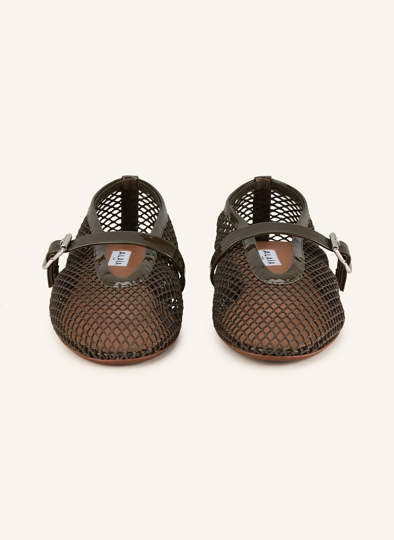 ALAÏA Ballet flats: KHAKI