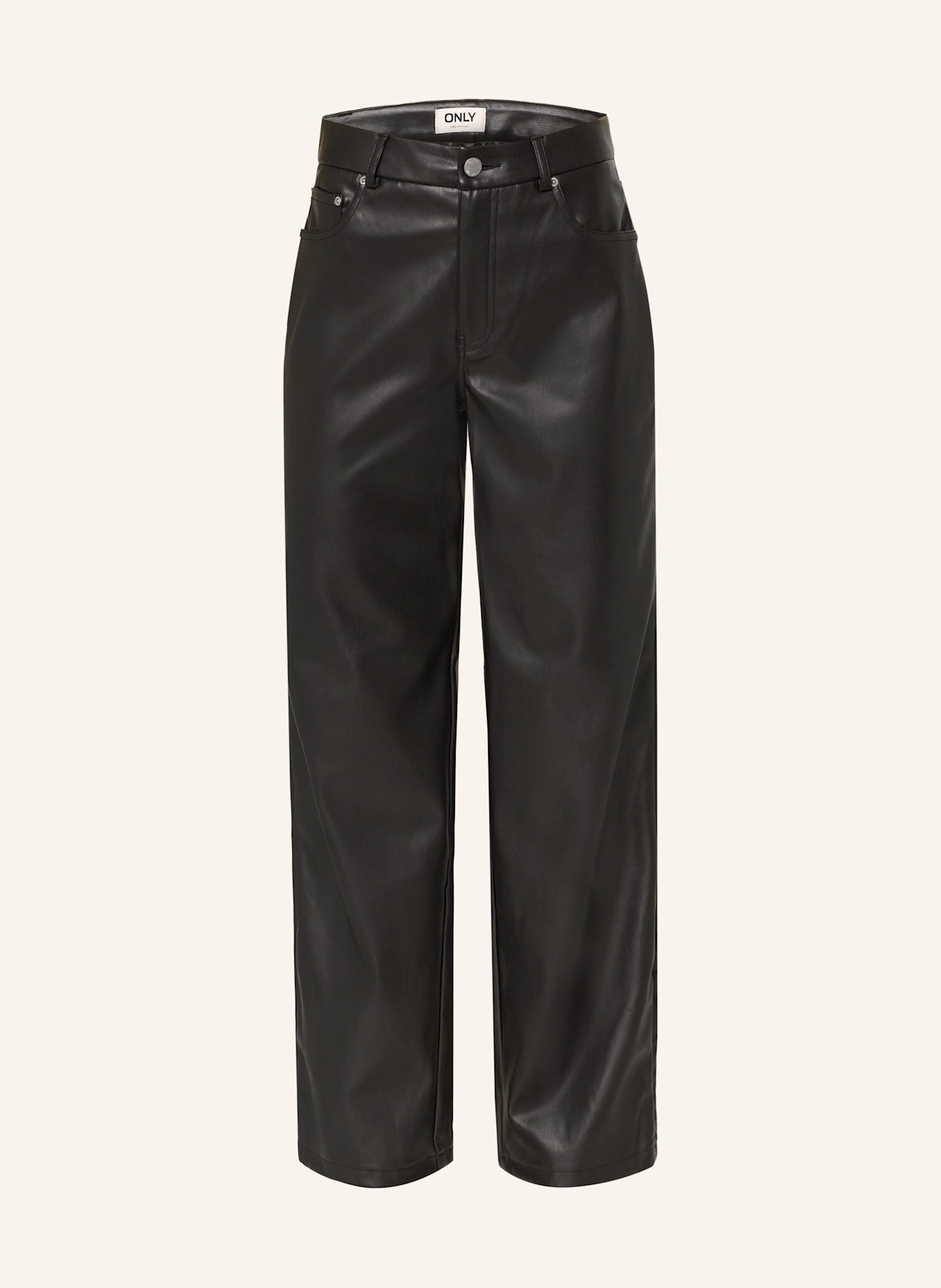ONLY Hose in Lederoptik: SCHWARZ