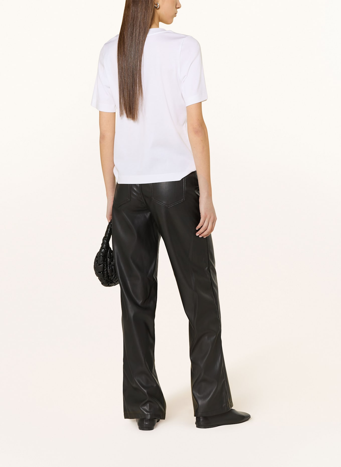 ONLY Hose in Lederoptik: SCHWARZ