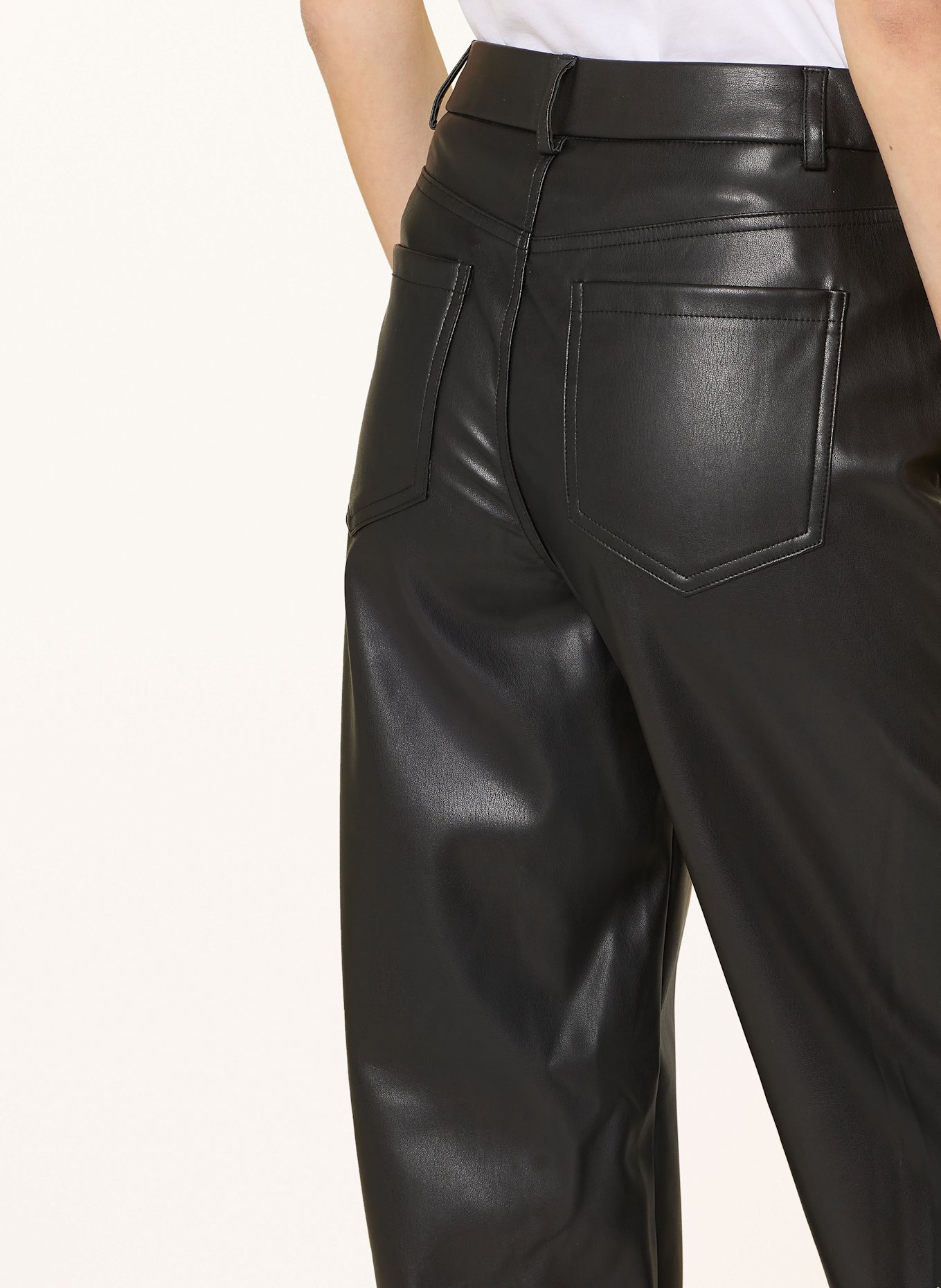 ONLY Hose in Lederoptik: SCHWARZ