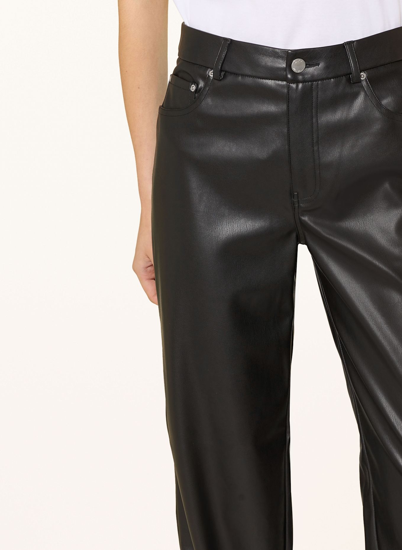 ONLY Hose in Lederoptik: SCHWARZ