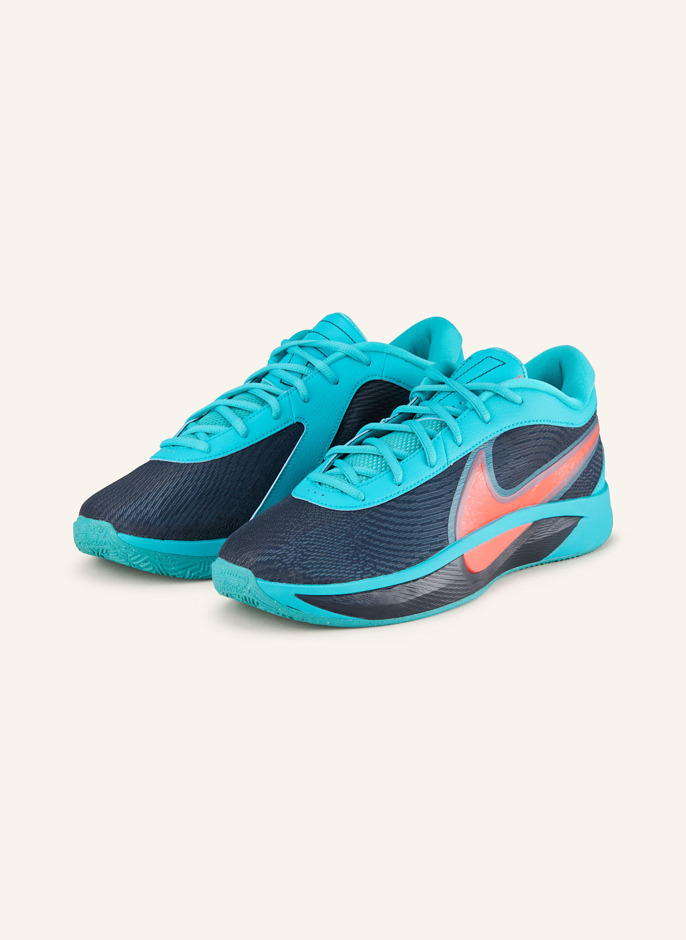 Nike Basketballschuhe GIANNIS FREAK 6: TÜRKIS/ DUNKELBLAU/ ROT