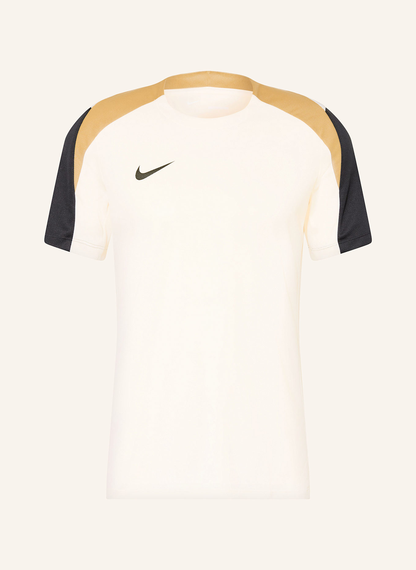 Nike T-Shirt STRIKE: ECRU/ GOLD/ SCHWARZ