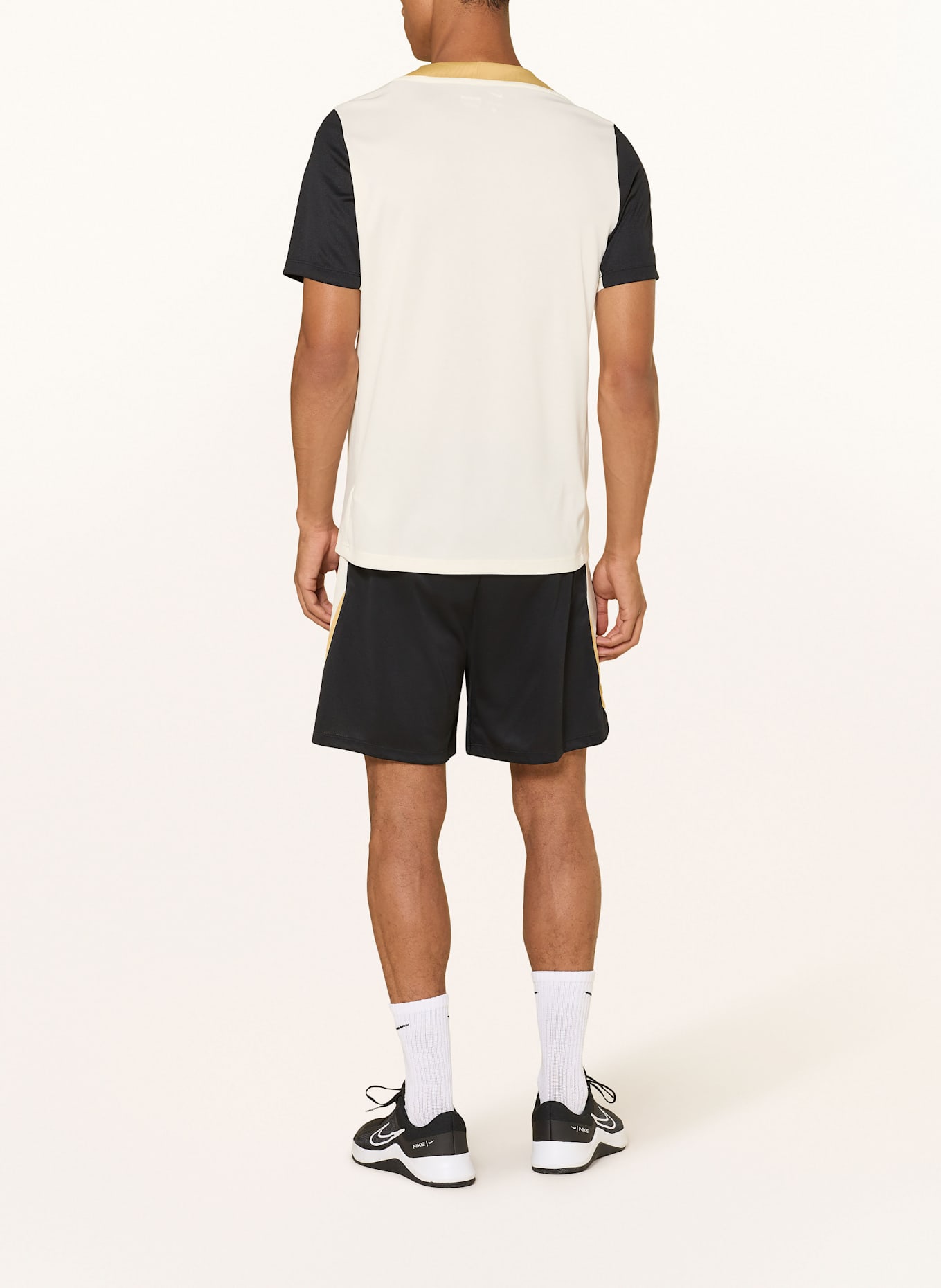 Nike T-Shirt STRIKE: ECRU/ GOLD/ SCHWARZ