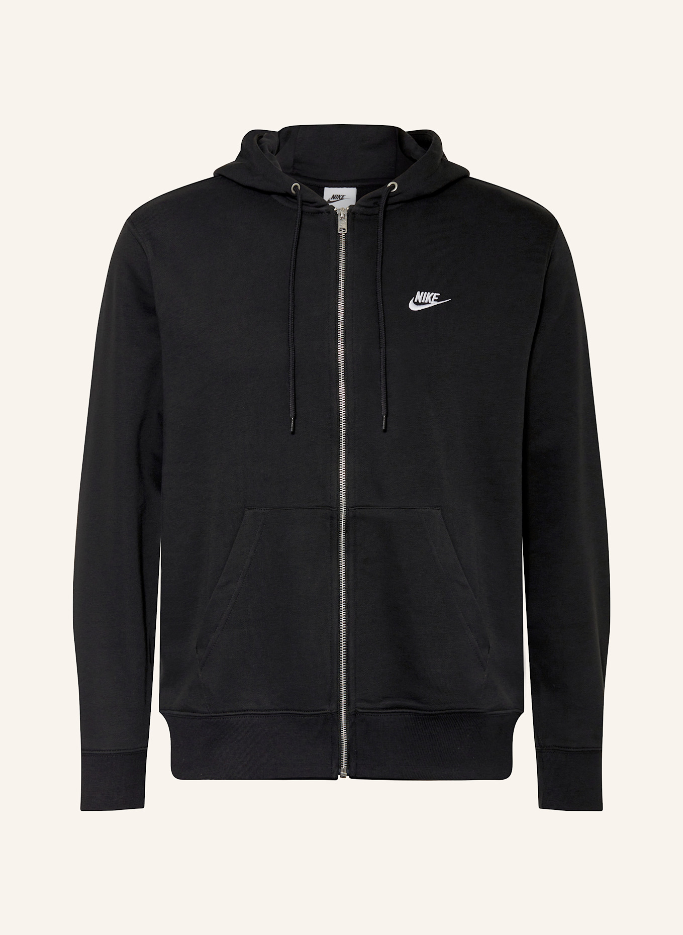 Nike Sweatjacke CLUB: SCHWARZ