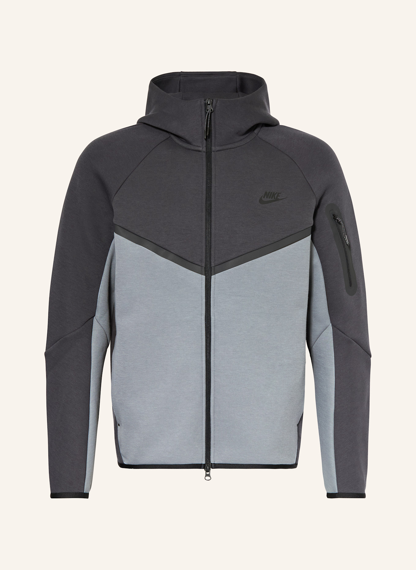 Nike Hoodie TECH FLEECE: DUNKELGRAU / GRAU